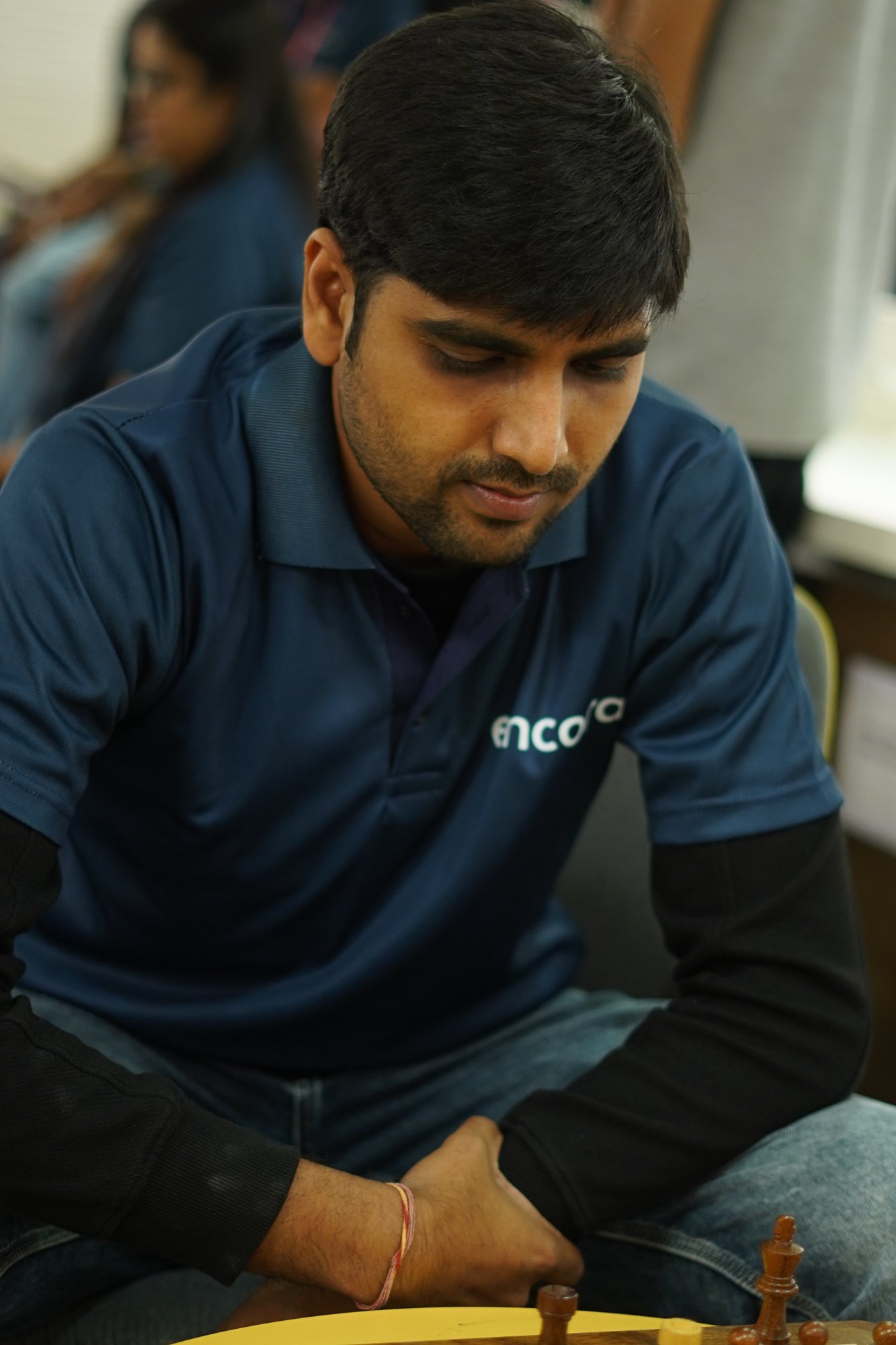 Mahavir Vora playing chess at Encora Tournament 2025